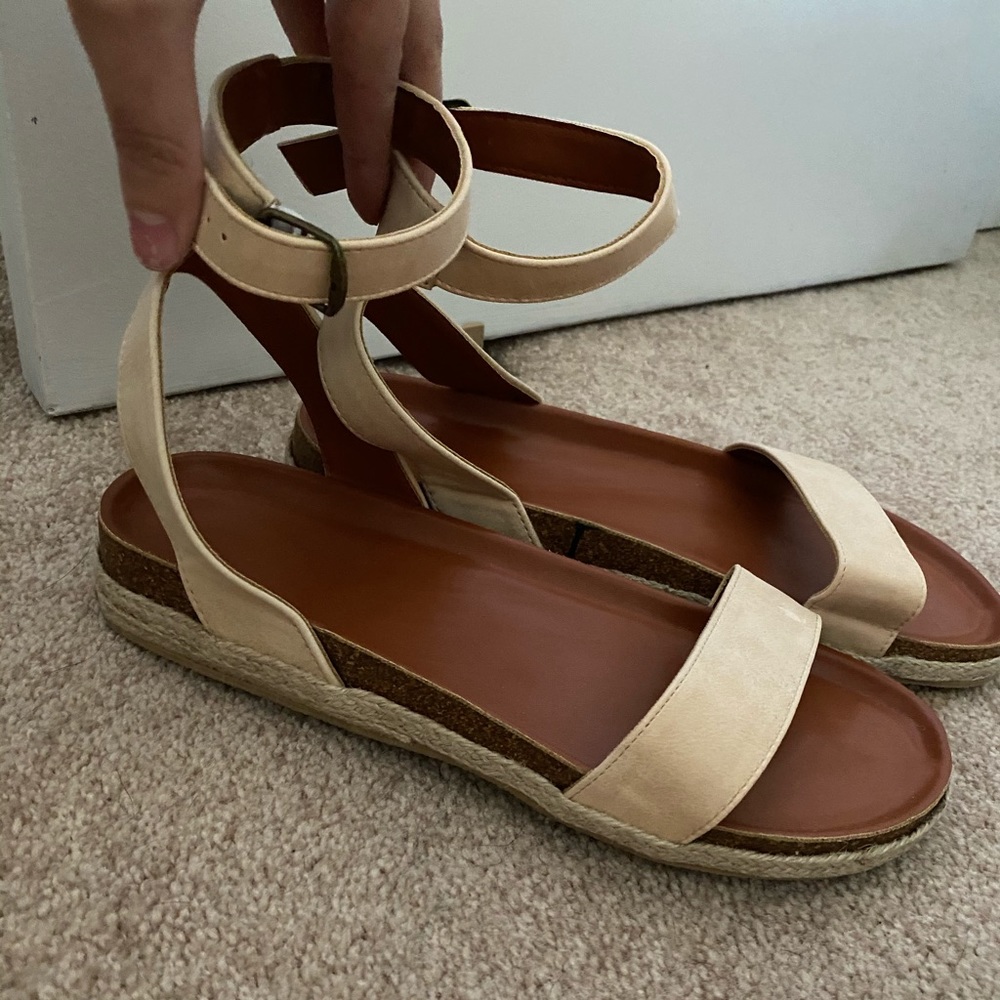 Cream sandals